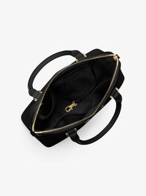 Michael Kors Emmy Medium Cindy Dome Crossbody Luggage Brown Saffiano Leather