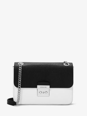 Brandi Medium Two-Tone Saffiano Leather Shoulder Bag | Michael Kors