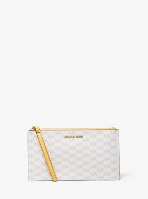 Jet Set Logo Coated Canvas Pouch | Michael Kors