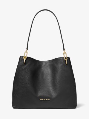 Trisha Large Pebbled Leather Shoulder Bag
