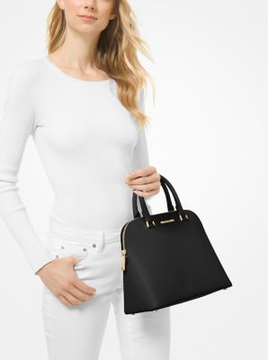 Cindy Large Leather Dome Satchel
