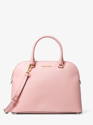 Bolso satchel Cindy grande tipo c&uacute;pula de piel in ROSA PALO | Michael Kors