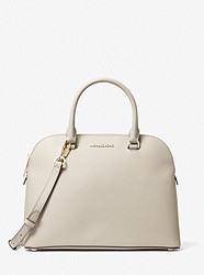 Cindy Large Leather Dome Satchel - LT CREAM - 38S9XCPS3L