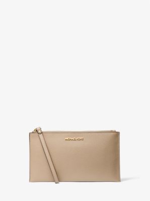 Jet Set Large Leather Zip Pouch | Michael Kors