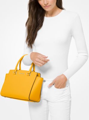 Selma Medium Saffiano Leather Satchel Michael Kors