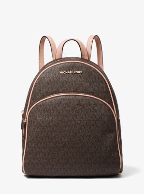 Abbey Medium Logo and Pebbled Leather Backpack | Michael