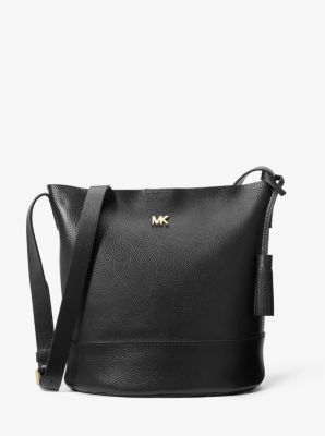 Michael Kors Black Leather Camden Tassel Shoulder Bag