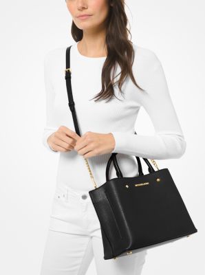 Michael Michael Kors White Arielle Medium Satchel