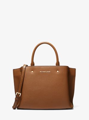 Arielle Medium Pebbled Faux Leather Satchel 