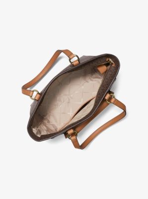 Michael Kors Joey Vanilla Monogram Acorn Leather Pocket Travel Tote NW –  Design Her Boutique