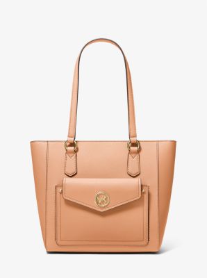 Michael Kors Marilyn - Medium Saffiano Leather Tote Bag In Brown