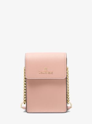 Jet Set Charm Small Saffiano Leather Smartphone Crossbody Bag in SOFT PINK | Michael Kors