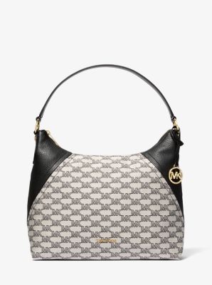 Aria Large Signature Logo Jacquard Shoulder Bag Michael Kors Canada