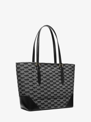 Aria Large Signature Logo Jacquard Tote Bag | Michael Kors