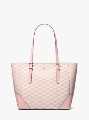 Aria Large Signature Logo Jacquard Tote Bag