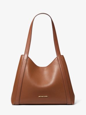 Borsa a spalla Rosemary grande in pelle martellata image number 0