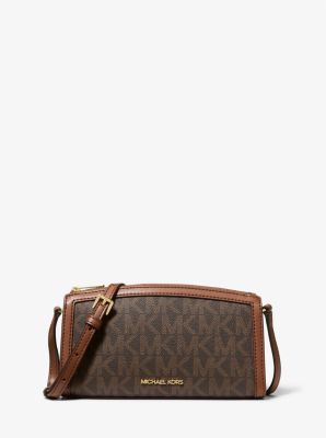 Jet Set Medium Signature Logo Crossbody Bag in BROWN/LUGGAGE | Michael Kors