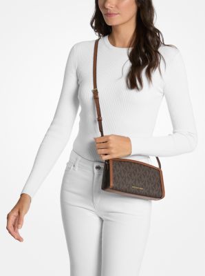 Jet Set Medium Signature Logo Crossbody Bag in BROWN/LUGGAGE | Michael Kors