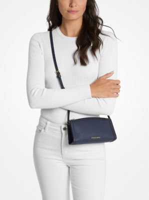 Umhängetasche Jet Set Medium aus gekrispeltem Leder in NAVYBLAU | Michael Kors