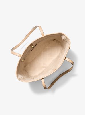 Jet Set Large Signature Logo Tote Bag in CAMEL | Michael Kors