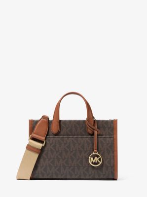 MK Messenger-Tasche Gigi Small Mit Signature-Logomuster - Braun