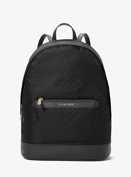 Morgan Medium Logo Jacquard Backpack - BLACK - 38T9COGB8C