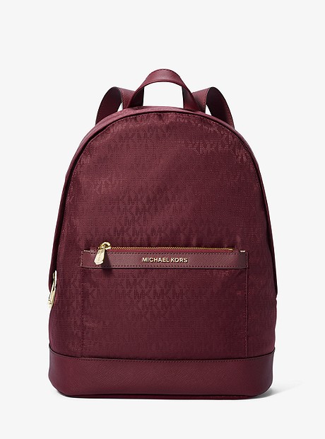 Morgan Medium Logo Jacquard Backpack - MERLOT - 38T9COGB8C