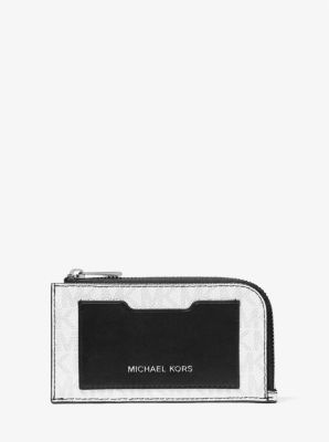 Cartera con logotipo y cremallera circundante in BLANCO INTENSO | Michael Kors