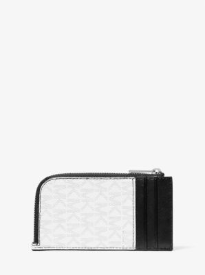 Cartera con logotipo y cremallera circundante in BLANCO INTENSO | Michael Kors
