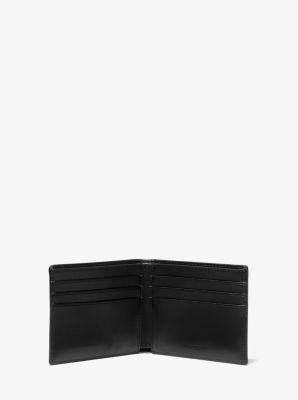 Logo Stripe Billfold Wallet and Keychain Gift Set in NOIR | Michael Kors