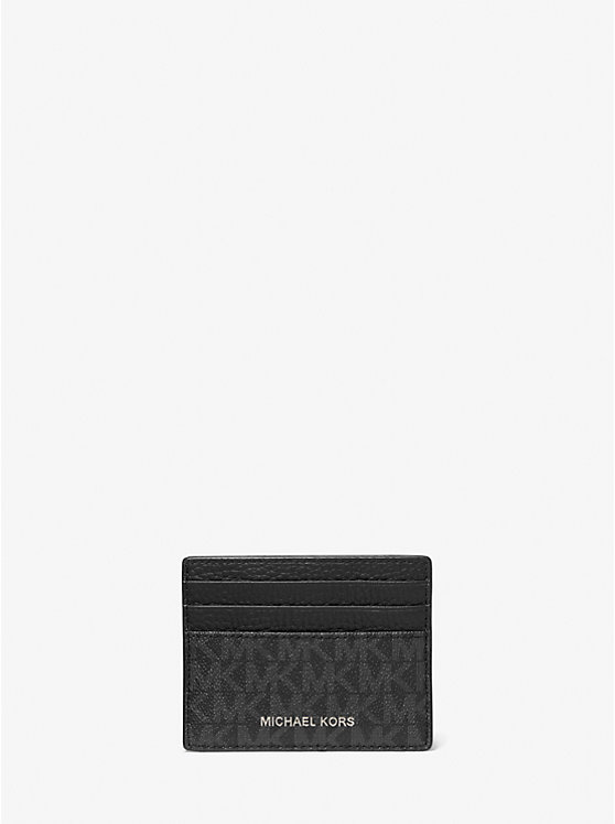 Hudson Logo and Crocodile Embossed Leather Tall Card Case image number 0