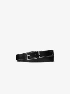 Cinturón reversible de piel con logotipo image number 0