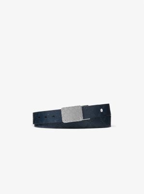 Reversible Empire Logo Embossed Leather Belt image number 0