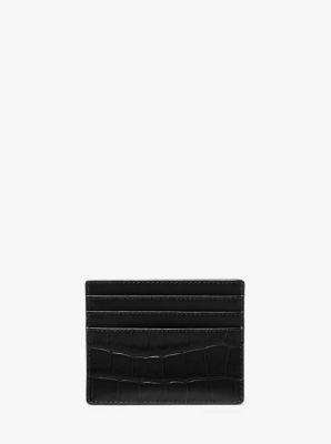 【送料&関税込】Michael Kors Crocodile Print Leather Card Ca Michael Michael Kors Crocodile Print Leather Card Case