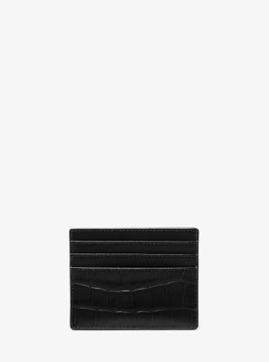 Hudson Crocodile Embossed Leather Tall Card Case image number 1