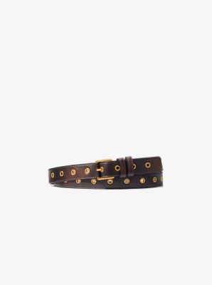 Colby Grommeted Burnished Leather Belt
