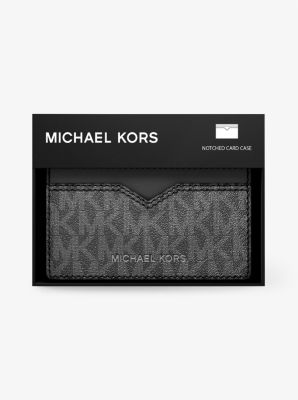 Hudson Logo Card Case in BLACK | Michael Kors