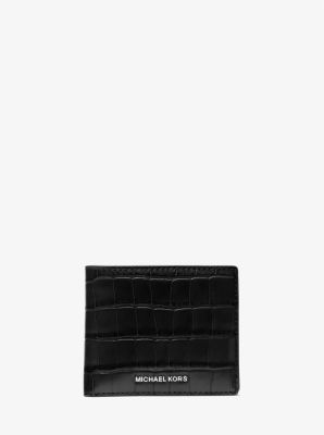 Hudson Crocodile Embossed Leather Billfold Wallet image number 0