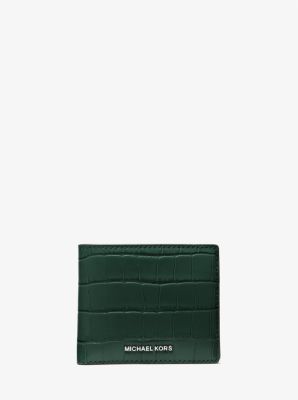 Hudson Crocodile Embossed Leather Billfold Wallet image number 0