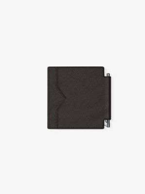 Edison Scratch-Resistant Leather Card Case with Money Clip image number 2