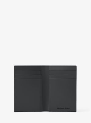 Porta carte di credito pieghevole Hudson con logo metallizzato