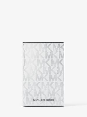 Porta carte di credito pieghevole Hudson con logo metallizzato