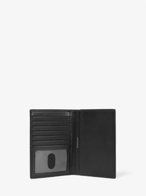 Hudson Leather Passport Wallet in BLACK | Michael Kors