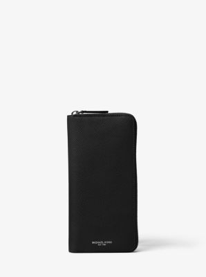 michael kors black zip around wallet
