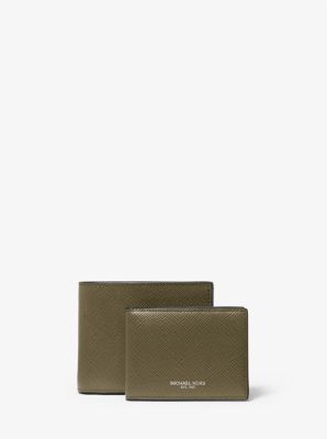 NEW Michael Kors Men's Cooper Logo Billfold Wallet With Passcase - Black