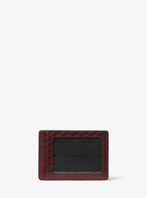 Jet Set Embossed-Leather ID Card Case