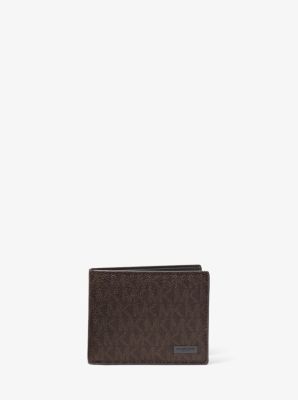 Michael kors large logo best sale slim wallet