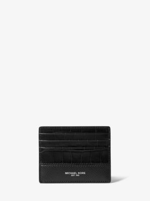 michael kors harrison leather long wallet men