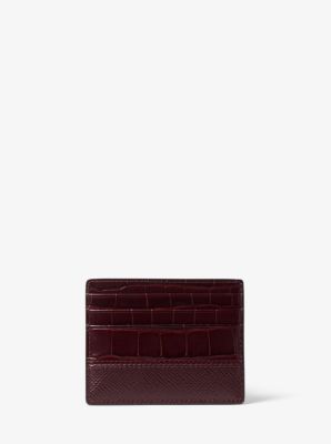 Harrison Crocodile-Embossed Leather Card Case