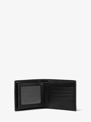 michael kors harrison leather long wallet men